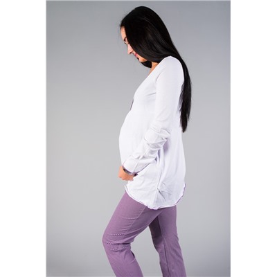 Пижама для беременных 05-648 (Бело-фиолетовый)