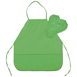Фартук для труда и нарукавники 45*54см зелёный, 3 кармана, водоотталкивающая ткань