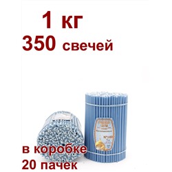 Восковые свечи ВАСИЛЬКОВЫЕ пачка 1 кг № 140