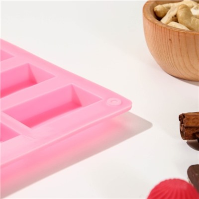 Форма силиконовая для шоколада Доляна «Слитки», 29,5×17,5 см, 20 ячеек (5×2,8 см), цвет МИКС