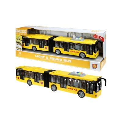Двойной автобус инерционный "Мировой тур" (48см) (свет,звук,бат.3шт.AG13)