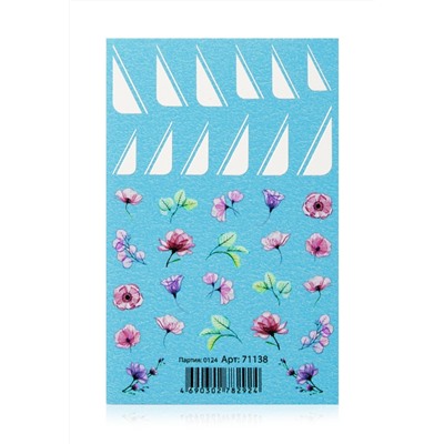 Переводные наклейки для дизайна ногтей «Цветение весны»