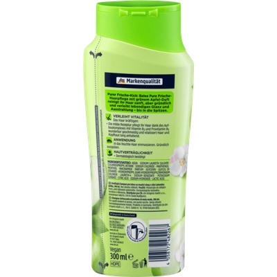 Balea Shampoo Pure Frische Балеа Шампунь с освежающим зелёным Яблоком для жирных Волос, 300 мл