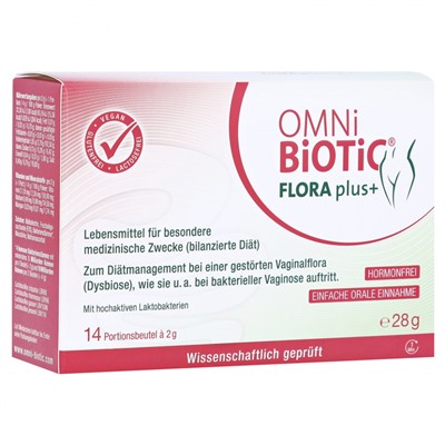 OMNi-BiOTiC Омни-биотик FLORA plus+ Пробиотик для здоровой микрофлоры (гинекология), 14 саше х 2г, 28 г