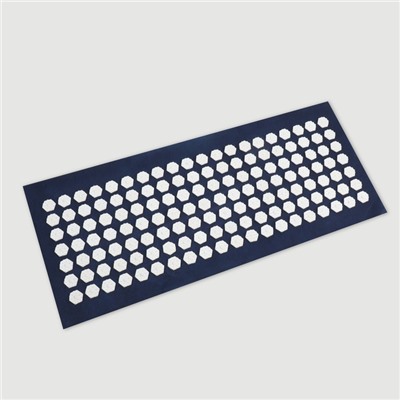 Ипликатор - коврик, основа спанбонд, 140 модулей, 28 × 64 см, цвет тёмно-синий/белый