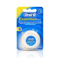 Oral-B Зубная Нить ESSENTIAL FLOSS вощёная 50 м.(бел)