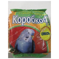 Коробкофф корм для мелких и средних попугаев смесь 0,5 кг пакет (30)