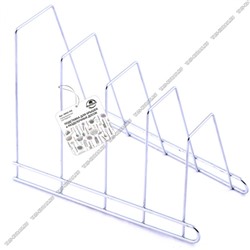 Подставка настольн д/крышек,досок раздел 4-х секц, 26х15 h19см, хром