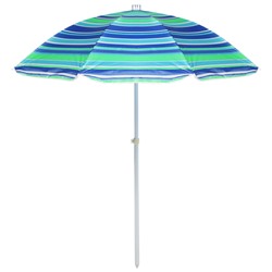 Зонт пляжный «Модерн» с механизмом наклона, серебряным покрытием, d=150 cм, h=170 см, цвет МИКС