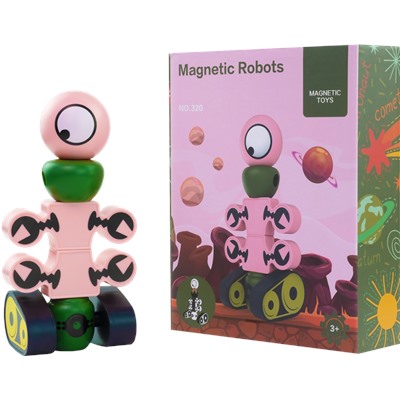 Конструктор магнитный «Magnetic robots» робот на гусеницах, 7 деталей Арт. 320