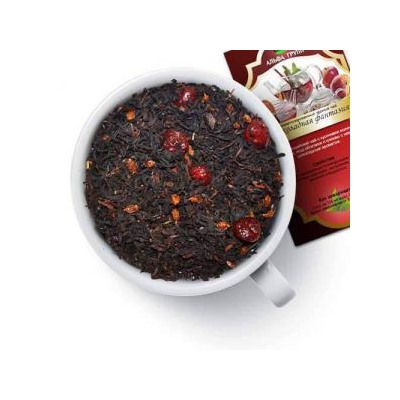Чай черный "Шоколадная фантазия" Черный индийский чай с ягодами облепихи, вишни, бобов какао с ароматом шоколада и карамели.