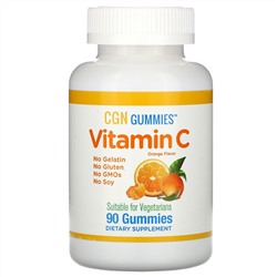 California Gold Nutrition, Жевательные таблетки с витамином C, натуральный апельсиновый вкус, без желатина, 90 жевательных таблеток