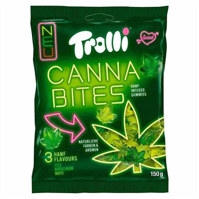 Жевательный мармелад Trolli Canna Bites - со вкусом гербария, 150гр