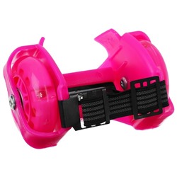 Ролики для обуви раздвижные мини, колеса световые РU 70 мм, ABEC 5, цвет розовый