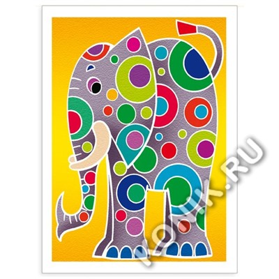 Акварельная раскраска Sentosphere «Слоны», мини 6001