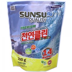Sunsu-Q Стиральный порошок концентрированный для стирки цветного белья, 14 стирок, мягкая упаковка, 500 гр(8809279802207)