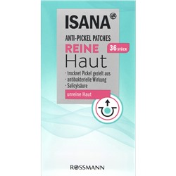 ISANA reine Haut Anti-Pickel Patches 36st, Исана прозрачные пластыри против прыщей  36 шт.