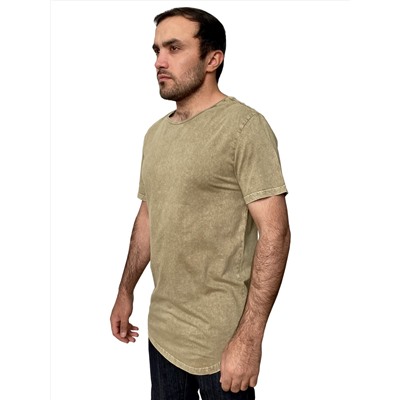 Длинная мужская футболка – стиль сафари с закругленным низом. Твоя уличная мода №201