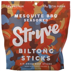 Stryve Foods, Biltong Sticks, Mesquite BBQ Seasoned, 16 oz (454 g)