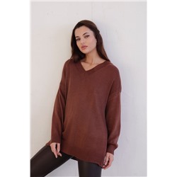 10401 Пуловер коричневый