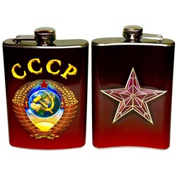 Стальная фляжка с гербом СССР №229