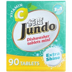 Таблетки для посудомоечной машин JUNDO Vitamin C 3в1, с витамином С и активным кислородом, 90 шт