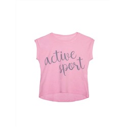 Розовая спортивная женская футболка "Спорт актив" (90404а)