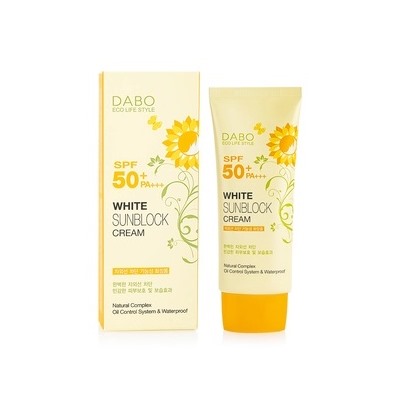 Солнцезащитный крем Dabo Eco Life Style White Sunblock Cream SPF 50 / PA+++