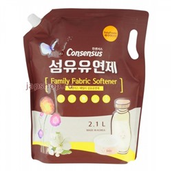 Consensus Fabric Softener Кондиционер для белья для всей семьи, аромат детской присыпки, мягкая упаковка, 2,1 л(8809345053069)