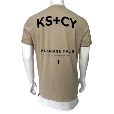 Песочная мужская футболка K S C Y  №532