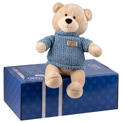 Мягкая игрушка Gipfel Мишка в синем свитере 52120 21 см
