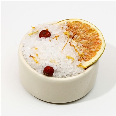 Соль для ванны с цедрой мандарина, можжевеловой ягодой и календулой, 400 г