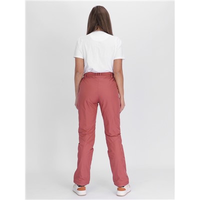 Утепленные спортивные брюки женские розового цвета 88148R
