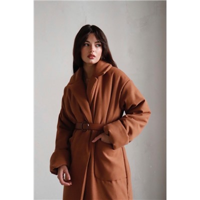 8083 Пальто-одеяло Premium Аlpolux коричневое