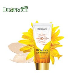 Легкий увлажняющий солнцезащитный крем для лица Deoproce UV Defence Sun Cream SPF50+ PA+++