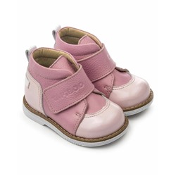 Ботинки детские 24015 кожа, ФИАЛКА розовый