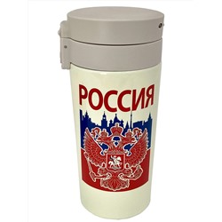 Надёжная термокружка с принтом "Россия" - наслаждайтесь любимыми напитками в любое время года! №1