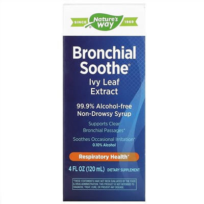 Nature's Way, Bronchial Soothe, экстракт листьев плюща, 120 мл (4 жидк. Унции)