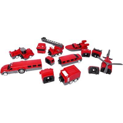 Пожарные автомобили с магнитными креплениями, 27 деталей Арт. S300-1