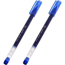 Ручка гелевая синяя 0,5мм BIG CAPACITY, игольчатый узел, прозрачный корпус, пишет 1000м