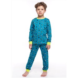 Пижама детская CLE 909473кдн синий/зелёный &quot;неон&quot;