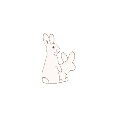Металлический значок "Кролики" 2,1*3,2 см