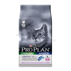 PURINA Pro Plan корм для стерил. кошек и кастр. котов старше 7 лет Индейка 1,5кг