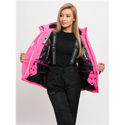 Горнолыжная куртка MTFORCE женская розового цвета 2153R