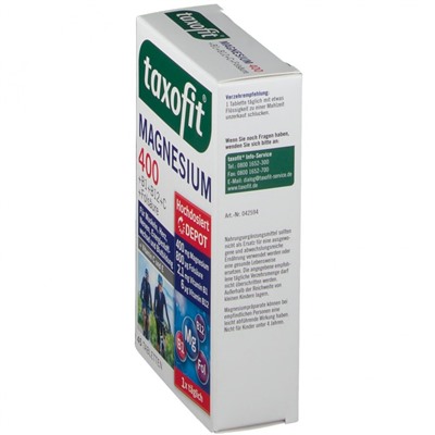 taxofit (таксофит) Magnesium 400 + B-Kompl. + Fols. + Vit.C + E Depot Tabletten 45 шт