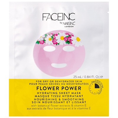 Nails Inc. Face Inc - Flower Power Maske Masken, 25 мл