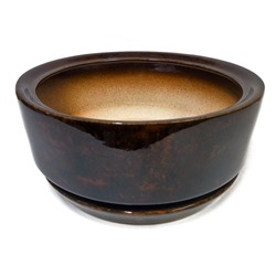 Горшок керамический Бонсай коричневый h-9 см d-27,5 см 4,5л 1 сорт Тамбовская керамика