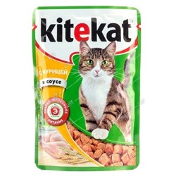 Kitekat корм для кошек Курица в соусе 85г пауч (28)