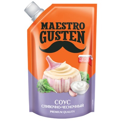 «Maestro Gusten», соус «Сливочно-чесночный», 196 г