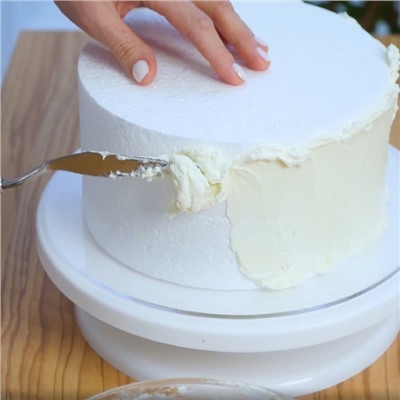 Фальшярус для торта квадратный, 18×18 см, h=10 см, цвет белый